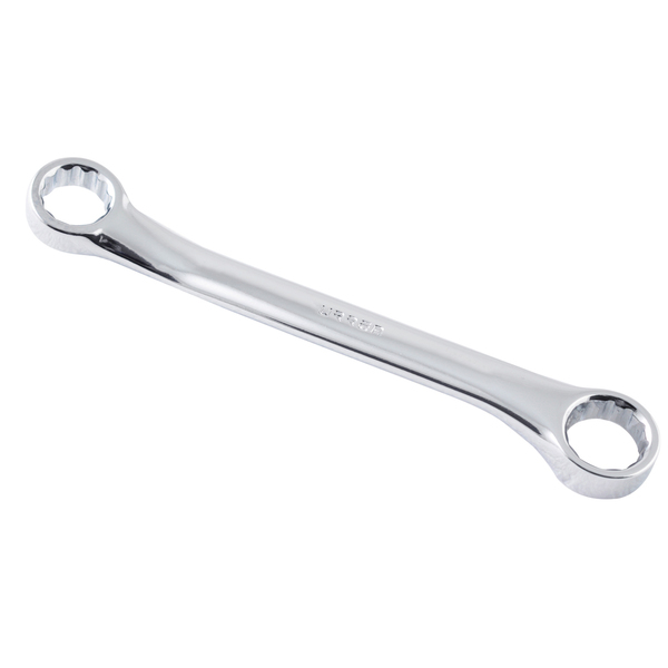 Urrea Full polished 12-point 15° box-end wrench, 8 Mm X 9 Mm opening size 1051M